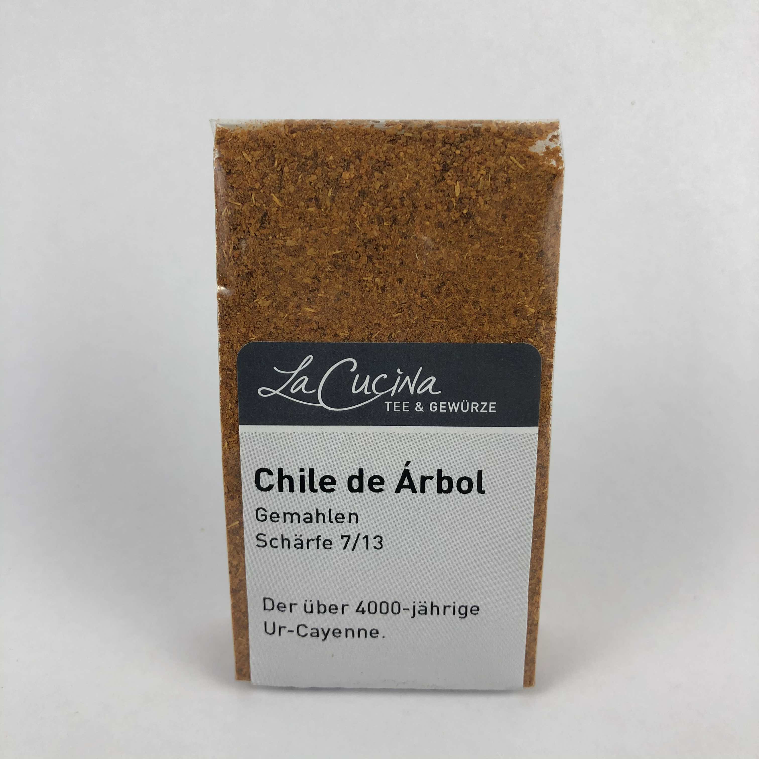 Chile de Árbol Gemahlen - 50g