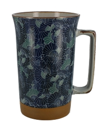 Japanischer Mug Blauer Fächer 0.6l