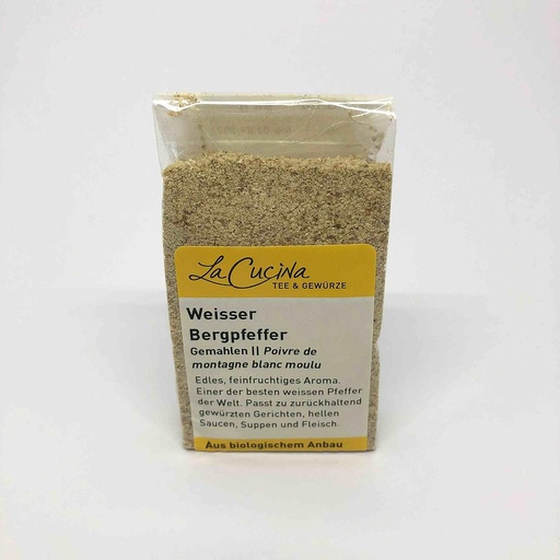 [A10146P] Weisser Bergpfeffer BIO Gemahlen - 50g