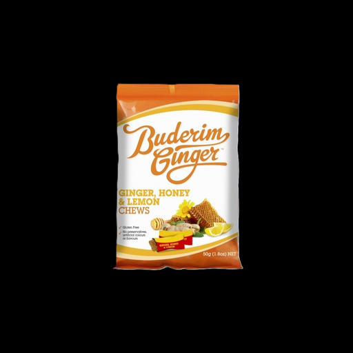 [A11710] Buderim Ginger Honey & Lemon Kaubonbons