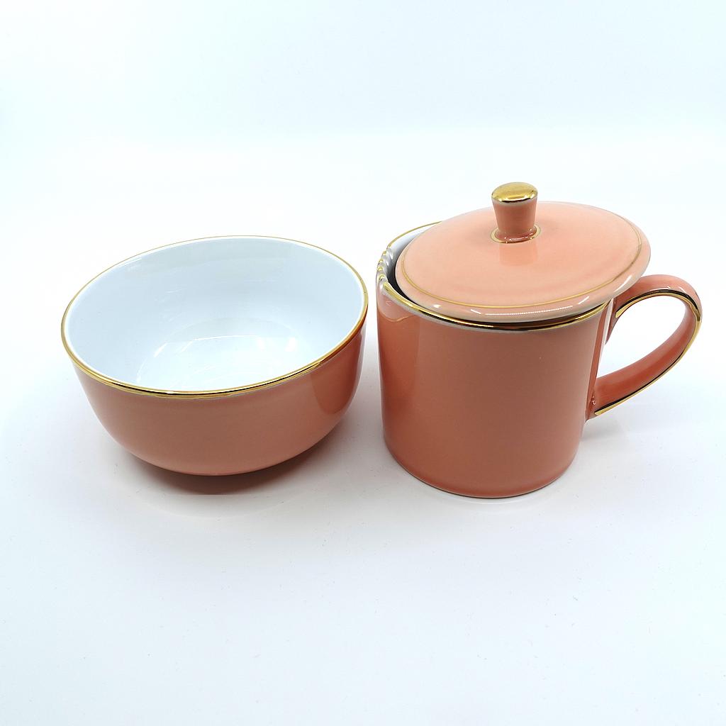 [A12045] Tea Tasting Set 0.3 l - Lachs/Gold