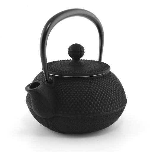 [11-085BK] "Araré" Schwarz 1.2l - Japanische Gusseisenkanne IWACHU