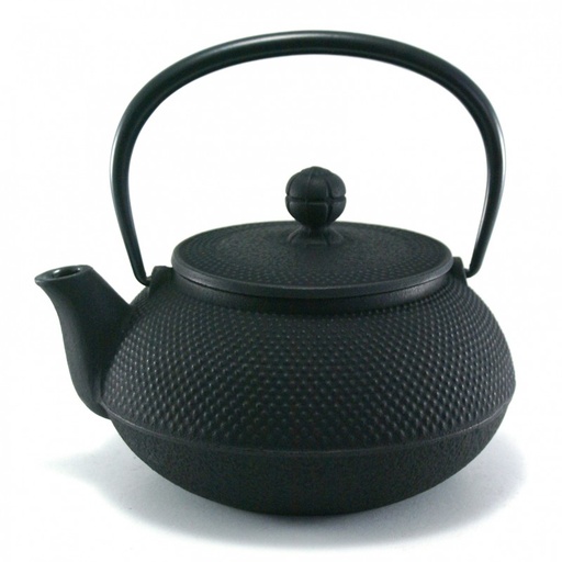 [12-001 BK] ∎ Japanische Gusseisenkanne IWACHU "Araré" Schwarz - 0.3l