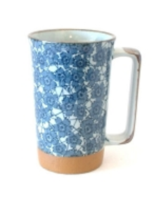 [CYS531] Japanischer Mug Grosse blaue Blumen 0.4l