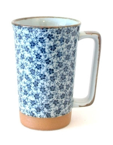 [CYS530] ∎ Japanischer Mug Blaue Blümchen 0.4l