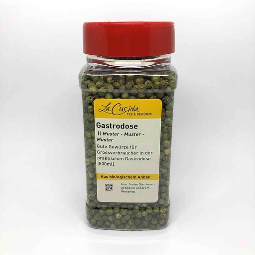 [A10141GD] Schwarzer Pfeffer Tellicherry BIO Ganz - Gastrodose